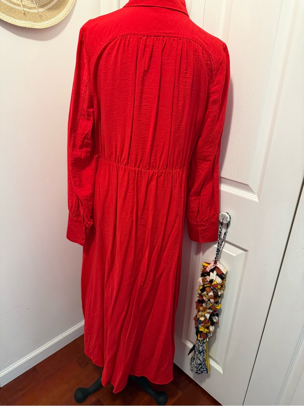 a new day Red Long-Sleeve Button Front Midi Dress - Picture 4 of 6